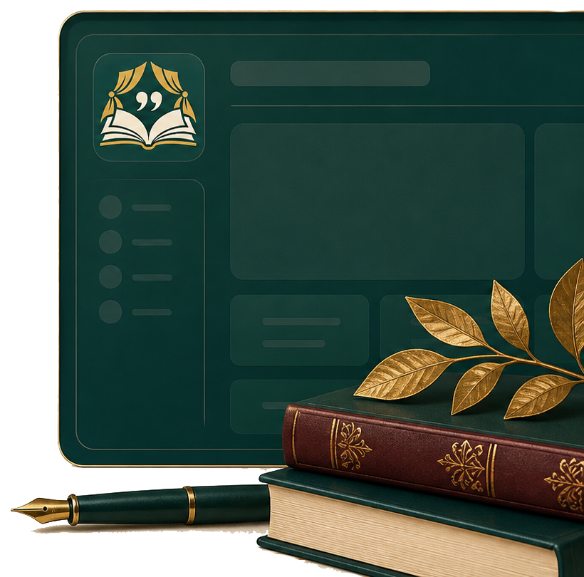 Литерия: книги, перо и интерфейс литературной викторины